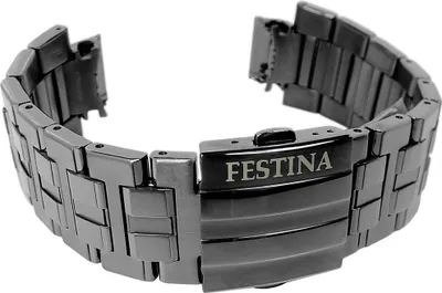 Produktbild von Festina Chrono Bike Uhrenarmband grau Edelstahl Faltschließe F20453