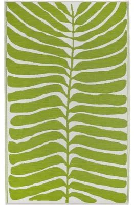 Obrázok produktu pre Vonkajší koberec na terasu, vodoodolný, botanický vzor, zelený, 122 x 183 cm