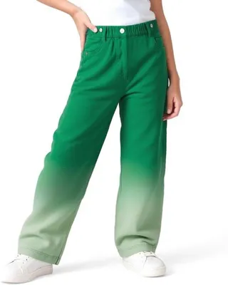 Baggy Jeans für Mädchen von 7-14 Jahren - Bequeme Denim-Hose mit elastischem Bund, weitem Bein und modernem Schnitt, Größe
