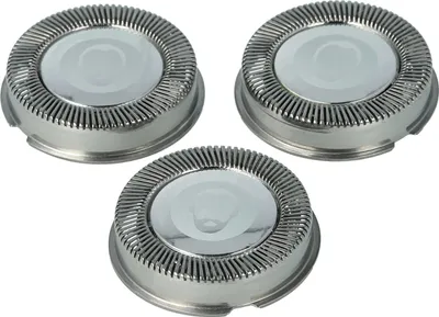 Produktbild von vhbw 3x Ersatz-Scherköpfe kompatibel mit Philips HQ240, HQ2405, HQ220, HQ222, HQ26, HQ2610, HQ242, HQ2425, HQ203, HQ22, HQ262 Elektrorasierer, Silber