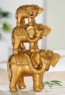 Produktbild von Casablanca Poly Elefanten Skulptur gold