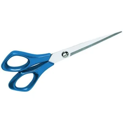 Produktbild von Qualitätsschere, 8,5'' = 21,5 cm, blaue ABS-Kunststoffgriffe, rostfreier Edelstahl, VE = 12 Stück