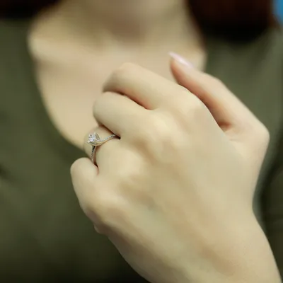 Produktbild von 0,26 Carat Diamant Solitär Ring Antragsring 14 Karat Weißgold
