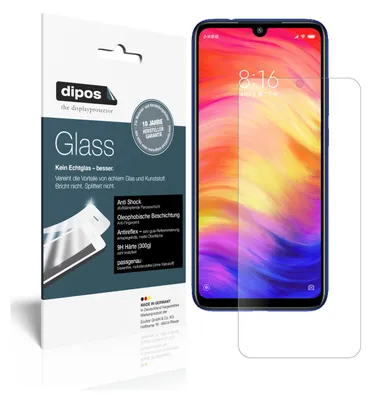 Produktbild von 2x Schutzfolie für Xiaomi Redmi Note 7 Pro matt - Anti-Shock 9H Folie Glass