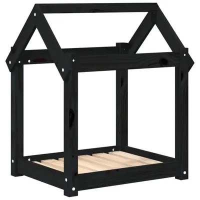 Obrázok produktu pre vidaXL Pelech pre psov čierny 61x50x70 cm masívne drevo borovica