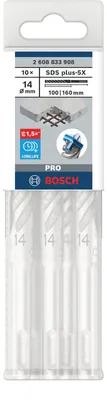 Immagine prodotto di Trapano a percussione PRO SDS plus-5X, 14 x 100 x 160 mm, 10 pezzi