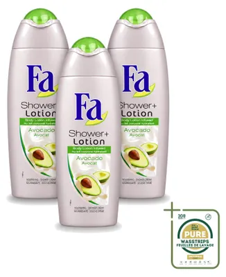 Produktbild von 3 x Fa Douchecreme mit Lotion Avocado - 250 ml - Vorratspackung - 3 Stücke