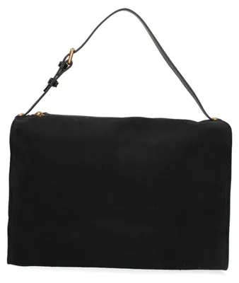 Image de Sac bandoulière pour femmes de la marque Lux, en véritable cuir suède, avec fermeture à glissière, fabriqué en Italie