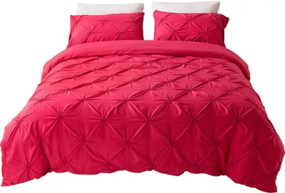 Obrázek produktu pro Ložní povlečení 200x230cm polyesterové vlákno 3 kusy - purpurová sada povlečení na přikrývku, měkká nadýchaná přikrývka se zipem a 2x povlak na polštář 50x75cm