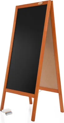 Produktbild von Kundenstopper P 130cm Holzrahmen mahagoni Dekorativ
