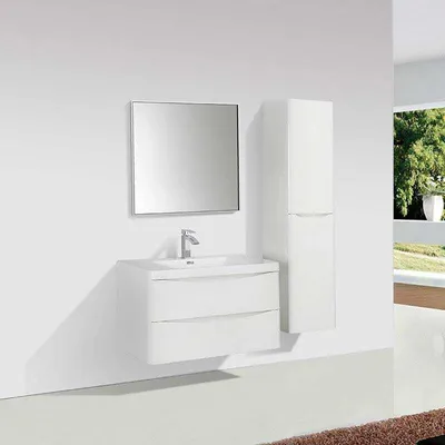Produktbild von Waschtisch + Unterschrank 90cm montiert weiß PIACENZA