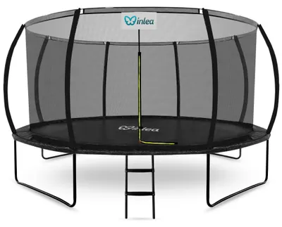 Zdjęcie produktu dla INLEA ULTIMATE Jump Trampolina 430 cm z wewnętrzną siatką ochronną – czarna