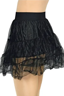 Produktbild von K84250841-44-46 schwarz Damen Petticoat kurz Unterrock Gr.44-46