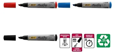 Image de BIC MARKING® 2300 ECOlutions® 8209263 Permanentmarker schwarz 3,7 - 5,5 mm