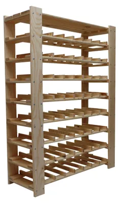 Image de Étagère en bois pour 56 bouteilles