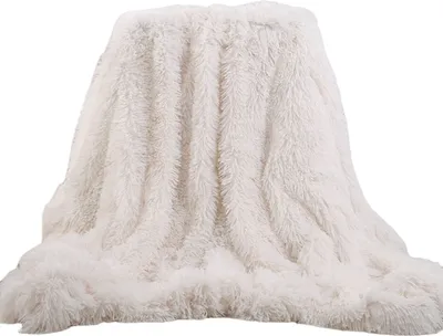 Produktbild von Wurf Decke Fuzzy Plüsch warm verdickte kaltdicht thermische Farbbettofaboden Nickerchen-Decke Home Supplies-Weiß ,Größen:80x120cm
