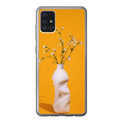Produktbild von MuchoWow® Handyhülle Schutzhülle Hülle für Samsung Galaxy A52 5G Flasche - Blumenstrauß - Gelb Silikon Softcase Handy Hülle - Umschlag