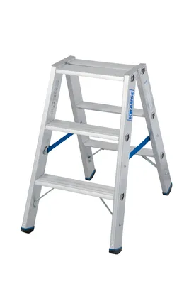 Produktbild von Krause Stufen-Doppelleiter Alu 2x3 Stufen 124715