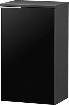 Produktbild von FACKELMANN Unterschrank KARA / Soft-Close-System / Maße (B x H x T): ca. 41 x 70 x 32 cm / Türanschlag rechts / Möbel fürs WC oder Bad / Korpus: Anthrazit / Front: lackiertes Glas in Anthrazit