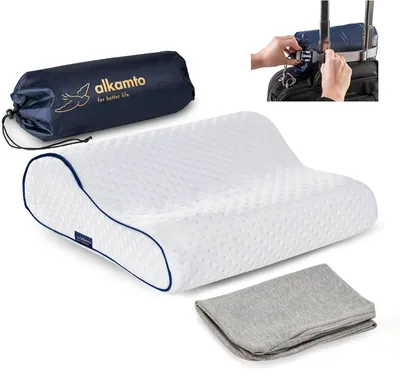 Produktbild von Alkamto Orthopädisches Reisekissen 35x30x10 cm, Memory Foam