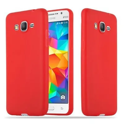 Zdjęcie produktu dla Etui ochronne Cadorabo do Samsung Galaxy GRAND PRIME w kolorze czerwonym etui na telefon komórkowy silikonowe etui z TPU