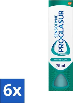 Immagine prodotto di Sensodyne Dentifricio Proglasur Fresh & Clean Protezione Quotidiana 75 ml - Confezione risparmio - 6 pezzi