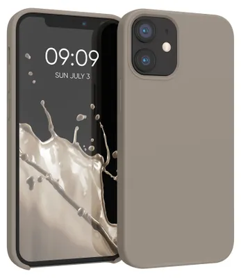 Produktbild von kwmobile Handyhülle für iPhone 12 mini Hülle, für iPhone 12 mini Case - Hülle Silikon - kabelloses Laden - Taupe