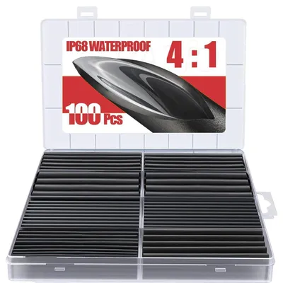 Productafbeelding van Krimpfolie 4-in-1, lijm, IP68, dubbelwandig, 100 stuks, 90 mm