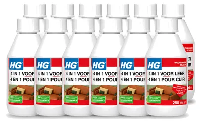 Produktbild von 12 x HG 4-in-1 Lederpflege - Reinigt, pflegt und schützt - 250 ml - Vorteilspackung - 12 Stücke
