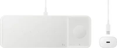 Zdjęcie produktu dla Samsung Wireless Charger Trio, Wewnętrzna, USB, Bezprzewodowe ładowanie, Biały