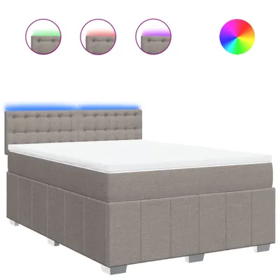 Produktbild von vidaXL Boxspringbett mit Matratze Taupe 160x200 cm Stoff
