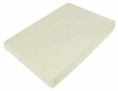 Produktbild von Jersey Spannbettlaken 100% Baumwolle 180x200 cm 125 g/m² 30er Steghöhe | Ecru