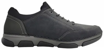 Imagen del producto de Zapatos de hombre Rieker, tipo pantufla, color negro, para uso casual