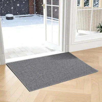 Imagen del producto de Alfombrilla antideslizante, de 60 x 90 cm, para uso interior y exterior, alfombrilla atrapasuciedad