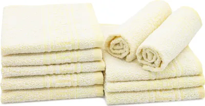 Produktbild von 10er Set Seiftücher, 70% Baumwolle & 30% Polyester, 30x30 cm, gelb