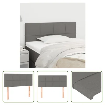 Produktbild von The Living Store Kopfteil Dunkelgrau 80x5x78/88 cm Stoff