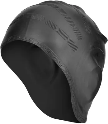 Imagen del producto de Gorro de natación impermeable, de silicona, para adultos, con diseño ergonómico, ideal para nadar