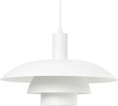 Obrázek produktu pro BELIANI Závěsná lampa bílá kovová víceúrovňové provedení vintage styl poloviny století kuchyně jídelna
