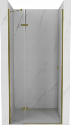 Produktbild von Mexen Roma kyvné sprchové dvere 90 cm, transparentnéné, zlatá - 854-090-000-50-00