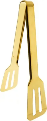 Image de Pince de service idéale pour les salades, les grillades ou les pâtisseries, en acier inoxydable, en or, 24 cm