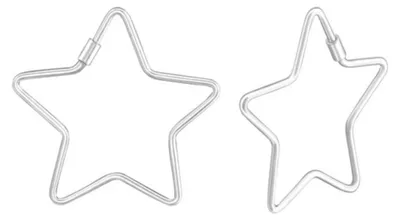 Produktbild von Stern Creolen Ohrringe Silber