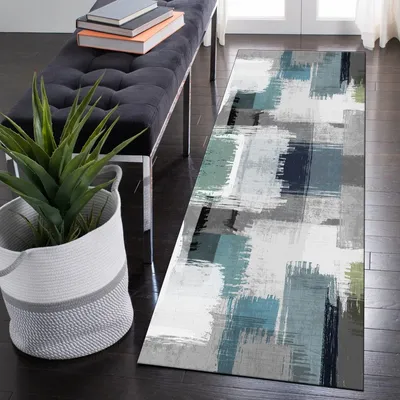 Obrázek produktu pro Moderní patchworkový koberec, rozměry 40 x 100 cm