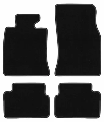 Image de Tapis de sol en moquette pour Mini Clubman R55 2006- (à hayon) – jeu 4 pièces, noirs, sur mesure – Wielganizator BASIC