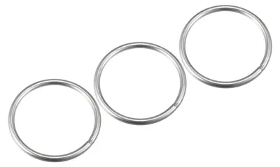 Edelstahl-Ringe, 80 mm Ø, 6 mm, 3 Stück