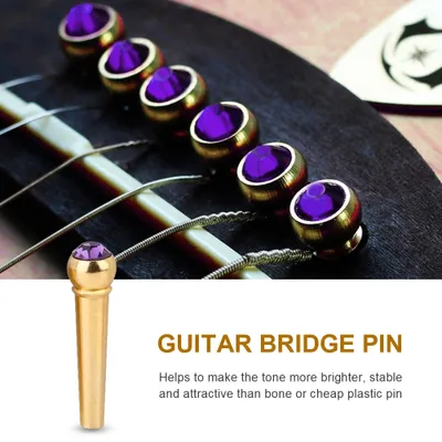 Obrázok produktu pre Kolík mosta, kolík gitarového mosta, kolík mosta akustickej gitary, mosadzný kolík mosta, časť hudobného nástroja