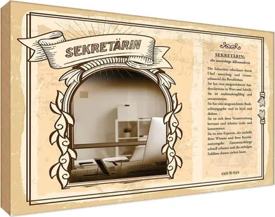Produktbild von vianmo Holzschild 12x18 cm Sekretärin Beruf Arbeit