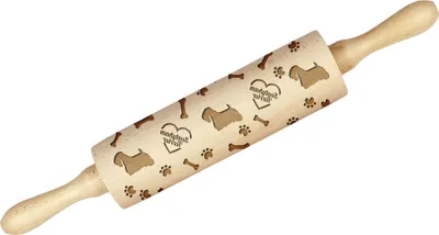 Produktbild von Sealyham Terrier - Nudelholz mit Hund, Verzieren von Keksen mit einem Nudelholz in Mustern, Geschenk für den Keramiker der Marke Art-Dog