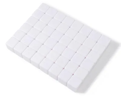 Produktbild von Würfel-Set – Leere Würfel – 50 Stück – Acryl – Mit Tragetasche