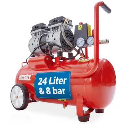Produktbild von HECHT 2080 Flüster Kompressor | 24 Liter | 800W | 8bar | 150l/min | 66dB | Leise Silent