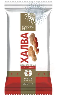 Produktbild von Halva Zolotoy Vek | Süßigkeit | Mit Erdnüssen | 270g